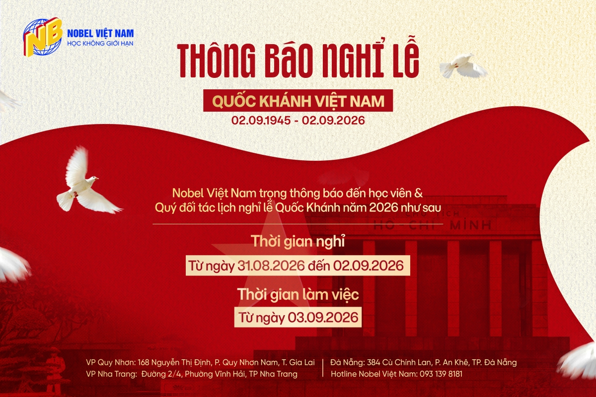 THÔNG BÁO NGHỈ LỄ QUỐC KHÁNH 2/9